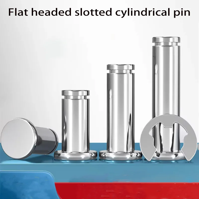 

M3 M4 M5 M6 M8 A2 Stainless Steel Flat Head Bearing Cylindrical Positioning Axis Roll Dowel Pin With Shaft Circlip