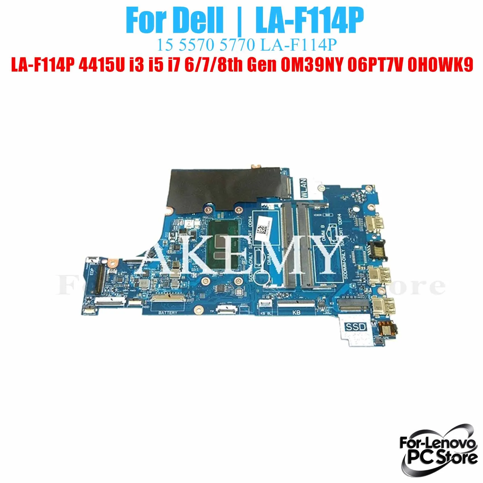 

LA-F114P For DELL Inspiron 15 3511 LA-F114P Notebook Motherboard i3 i5 i7 CPU tested Laptop Mainboard