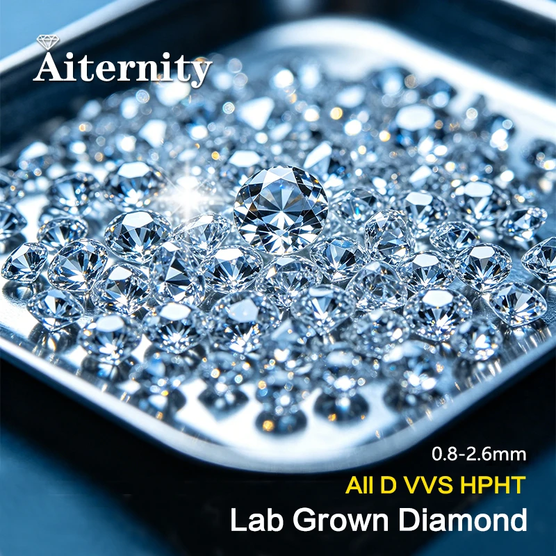 100% Echter Diamant D-Farbe VVS Weiß Rund Exzellenter Schliff Loser Labor-Diamant Labor-Gezüchtete Diamanten Ohne IGI GRA Zertifikat