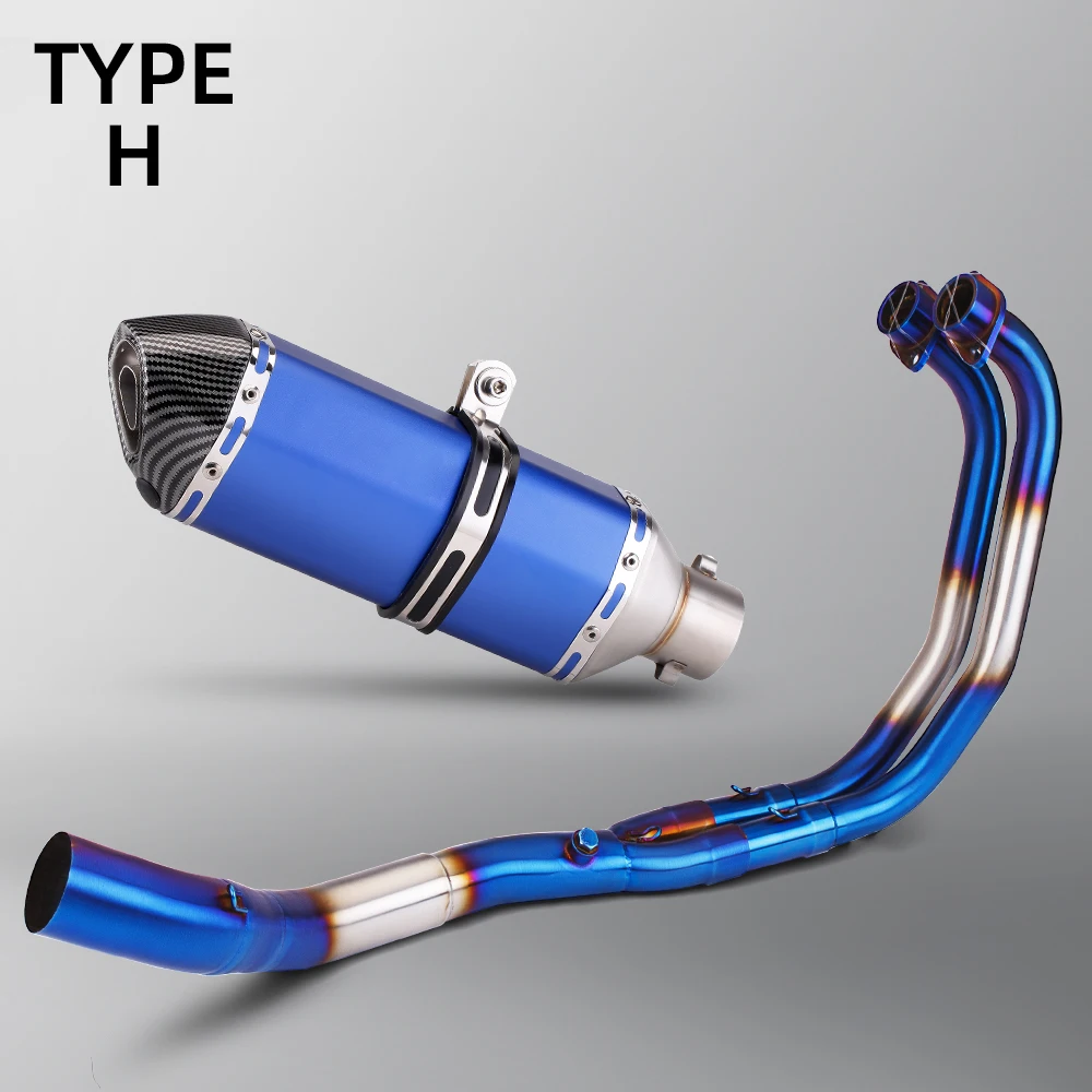 

Slip on For YAMAHA R3 R25 MT03 2015-2024 Full Motorcycle Exhaust Escape System Front Tube Link Pipe 370mm Muffler