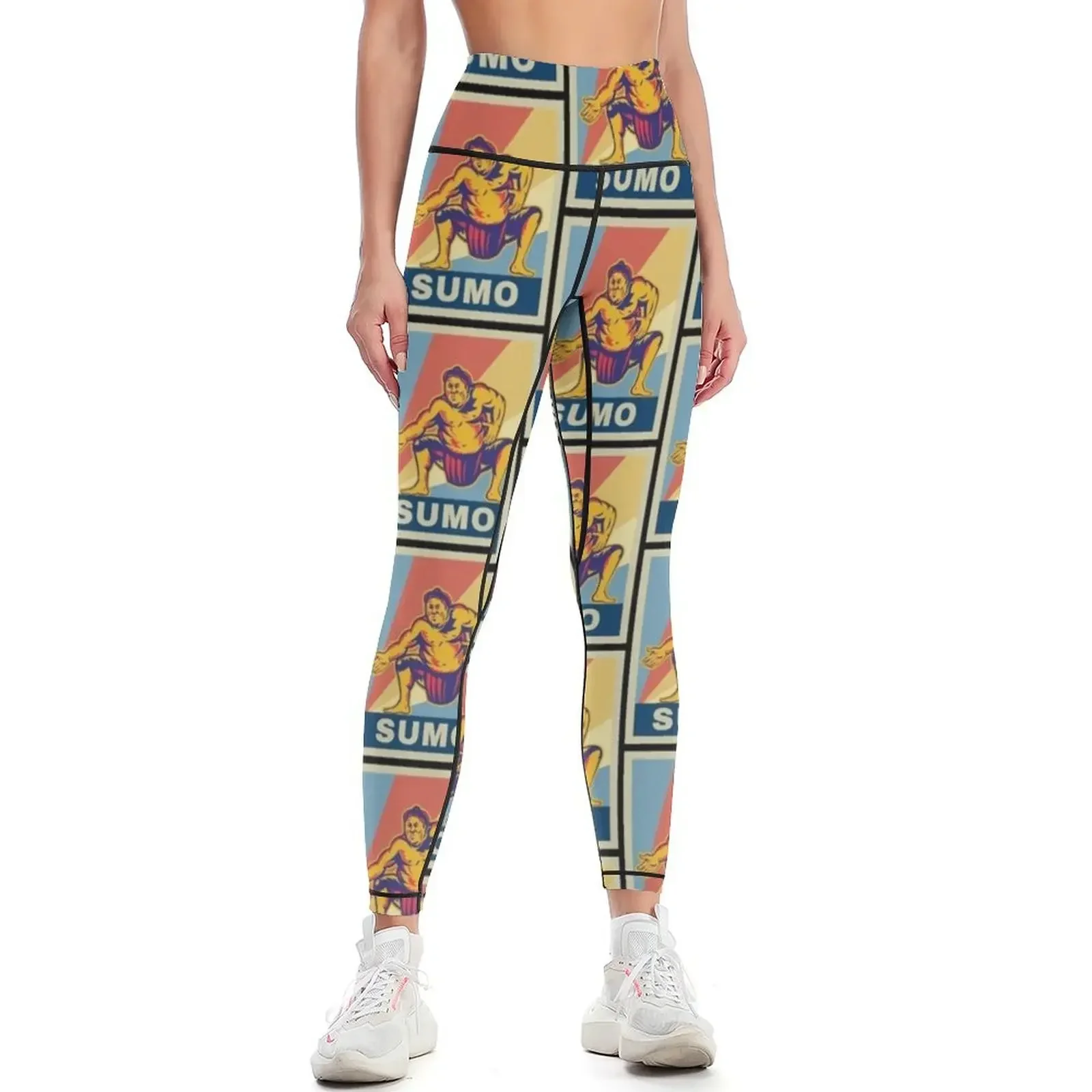 

Vintage Retro Sumo Wrestler Sumo Gift Novelty Gift Leggings Legging sexy woman Women's pants Clothing fitness Womens Leggings