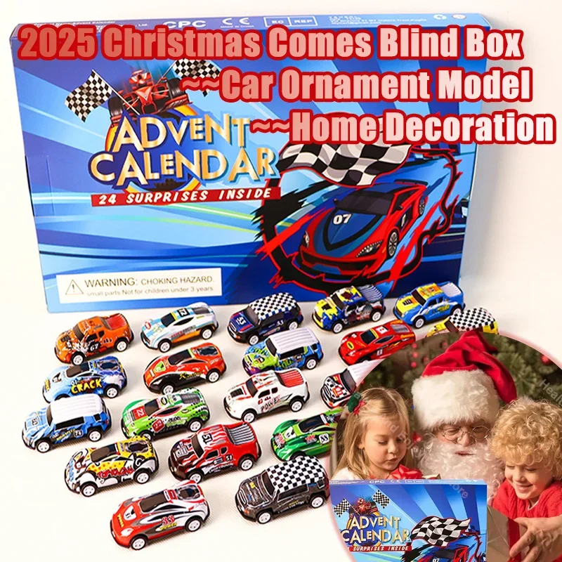 

2025 Christmas 24 Day Countdown Blind Box - Car Children's Gift Digital Racing Christmas Arrival Calendar Surprise Gifts For Boy