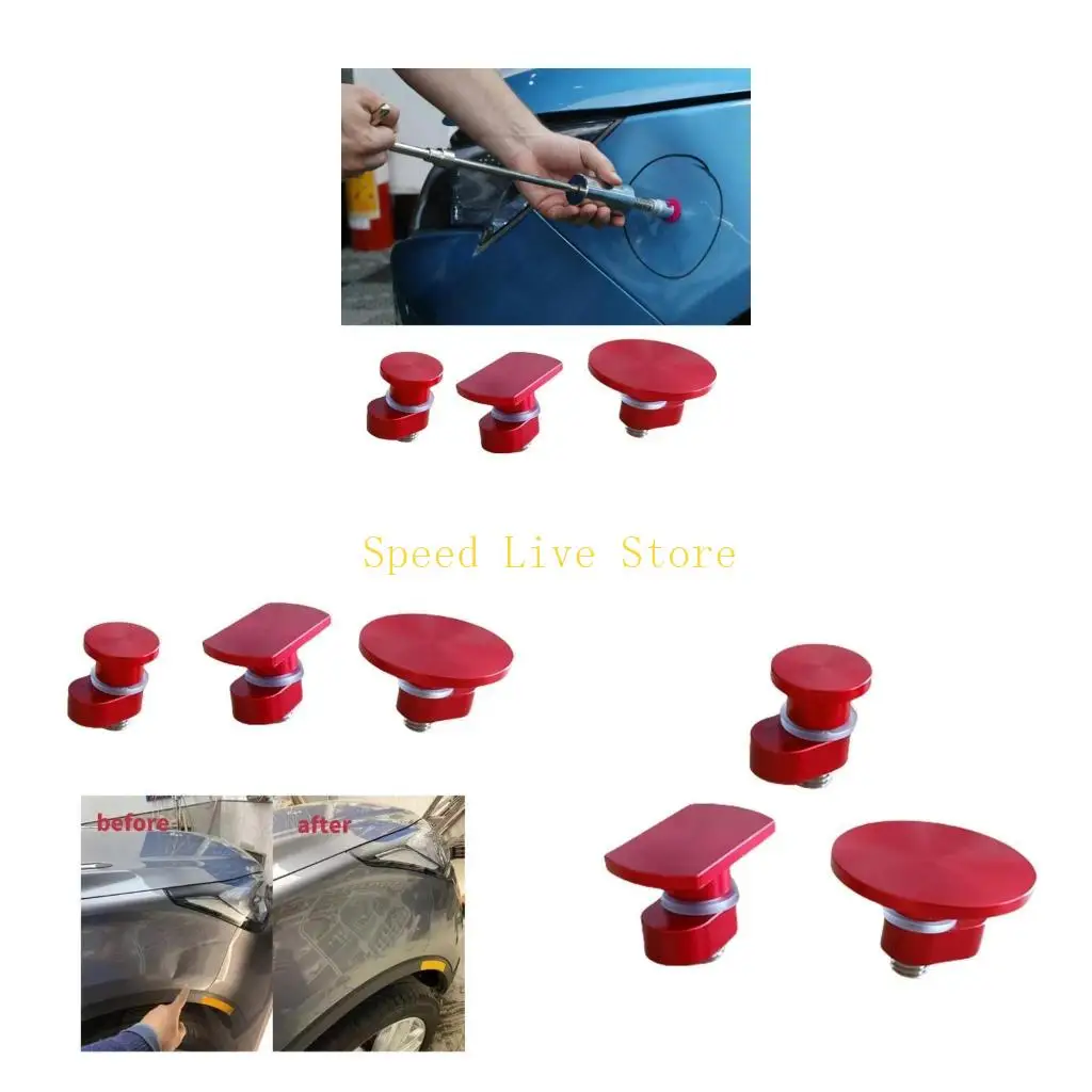 

547C 3PCS Automotive Dent Repair Dent Iinesdent Ieveling Алюминиевые круглые прокладки аксессуары