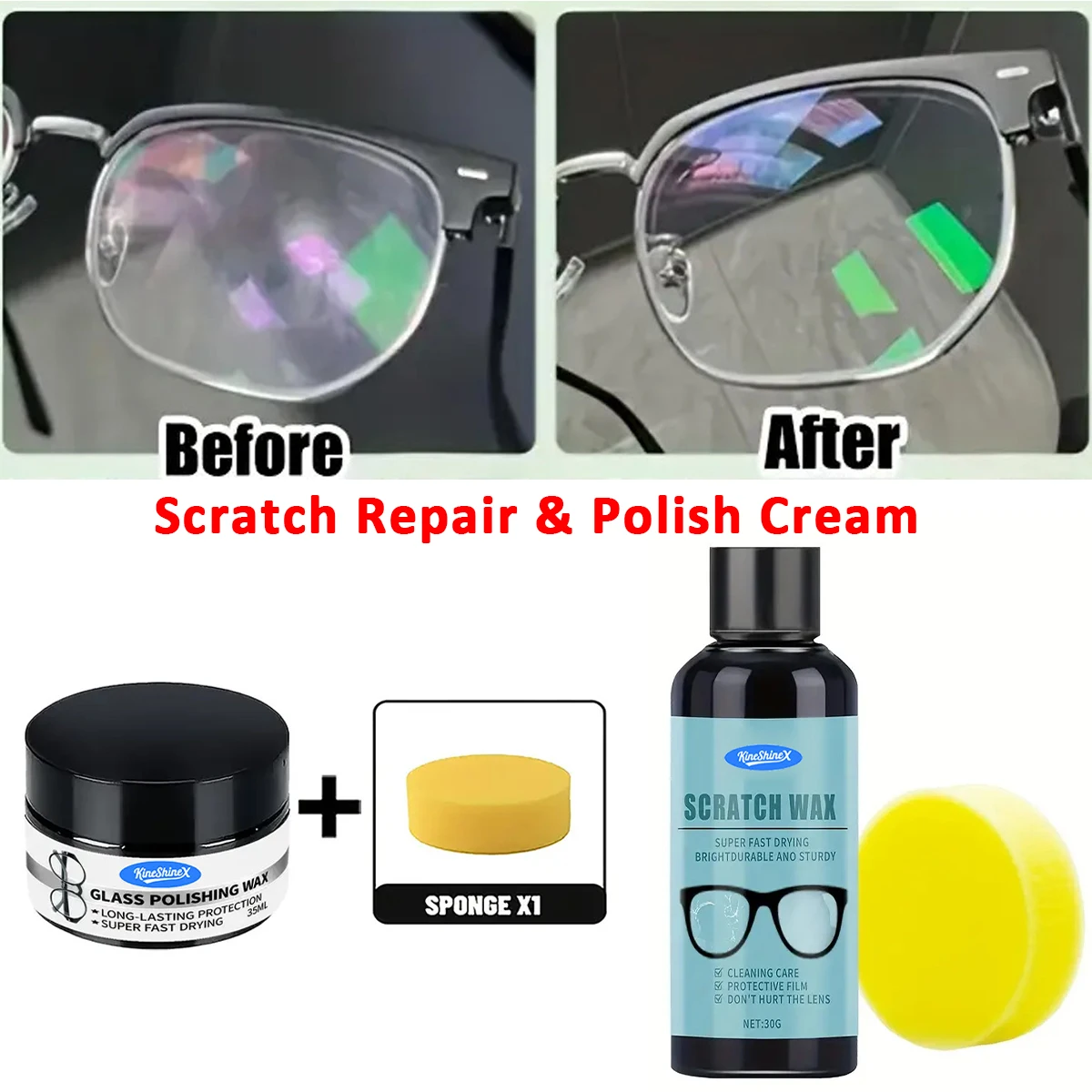 Multifunktionale Kratzer-Polierpaste Glaslinsen-Kratzerentferner-Creme für Uhren Schmuck Edelstahl Metalloxidations-Entferner