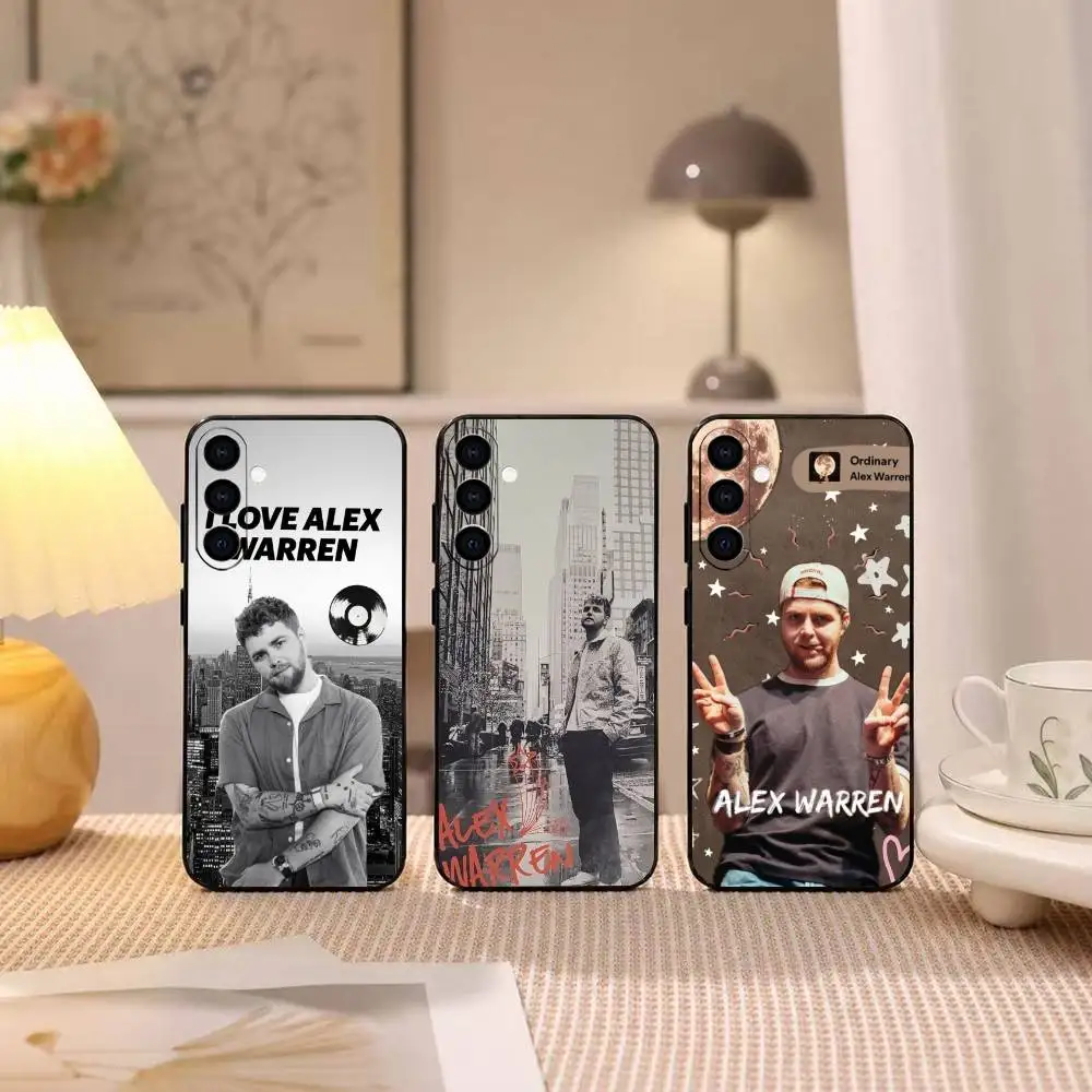 Vintage A-Alex W-Warren Ordinary  gift Phone Case Black Silicone Soft For Samsung Galaxy A73,A72,A71,A70,A53,A52,A51