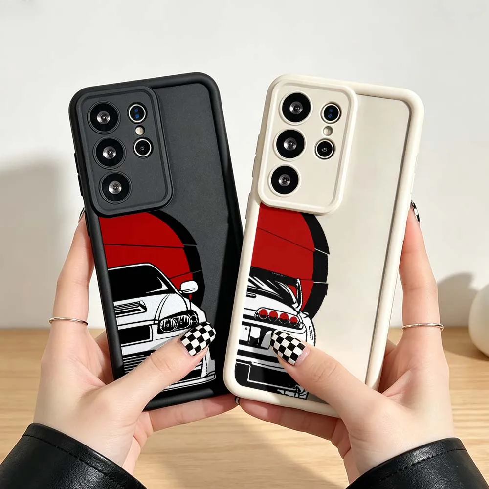 Cool Car Illustration For Samsung Galaxy S26 S25 S24 S23 S22 S21 S20 Ultra Plus FE 5G Eye Ladder Phone Case Gift