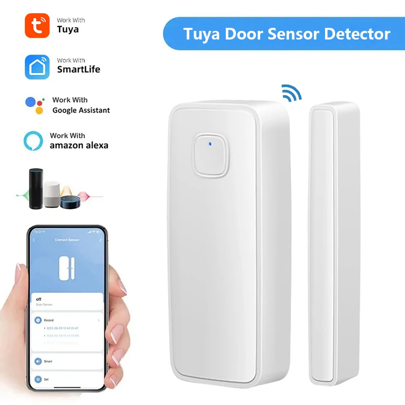 Tuya WiFi Door Window Sensor Alert Smart Life Door Magnetic Sensor Alarm Prevent Anti-Theft Burglar Window Security Detector