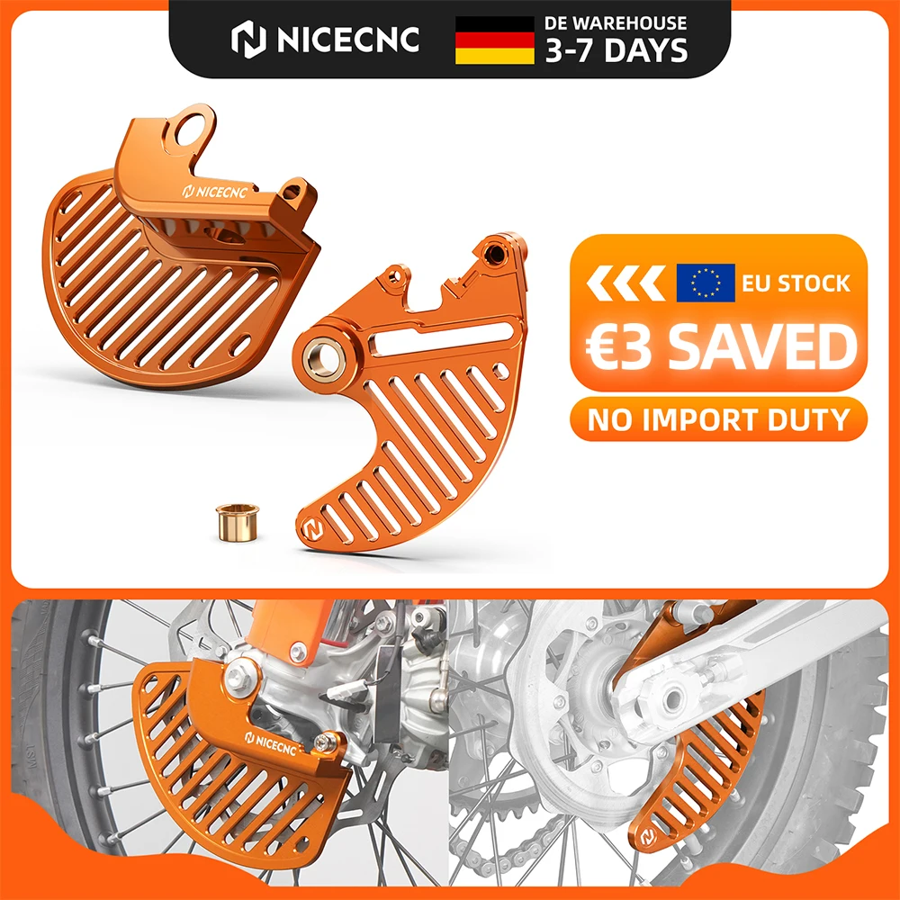 (Stock UE) Kit de protection de disques de frein avant et arrière pour KTM EXC 300 6D TPI XCW XCFW EXCF 500 450 400 350 300 250 200 150 125 SX XC SXF