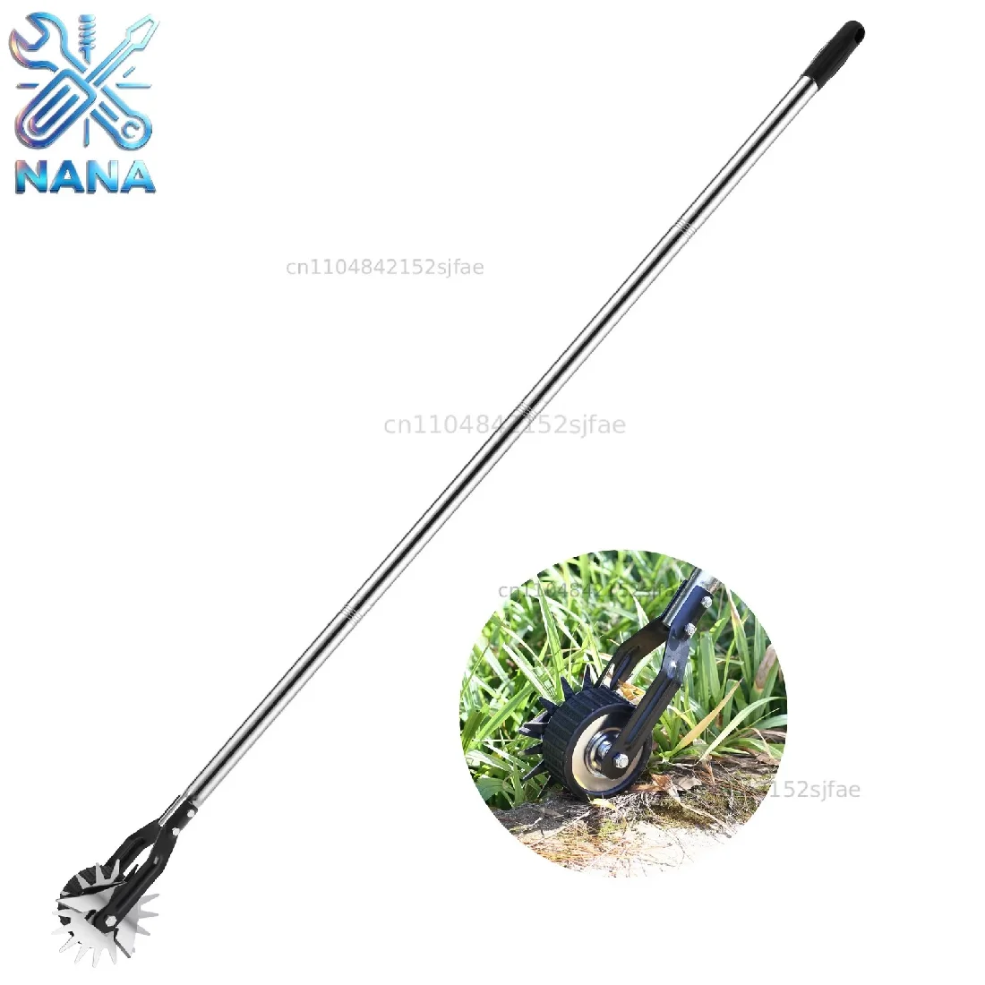 Manual Wheel Rotary Edger Lawn Edger Trimming Grass Weed Edger with Cushion Grip for Garden Sidewalks Driveways and Landscaping