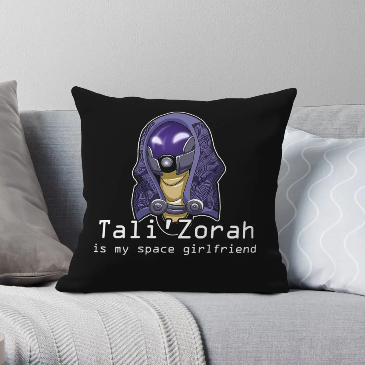 

Квадратная наволочка Mass Effect Tali'Zorah My Girlfriend, полиэстер, лен, бархат, декоративная наволочка с принтом, чехол для домашней подушки