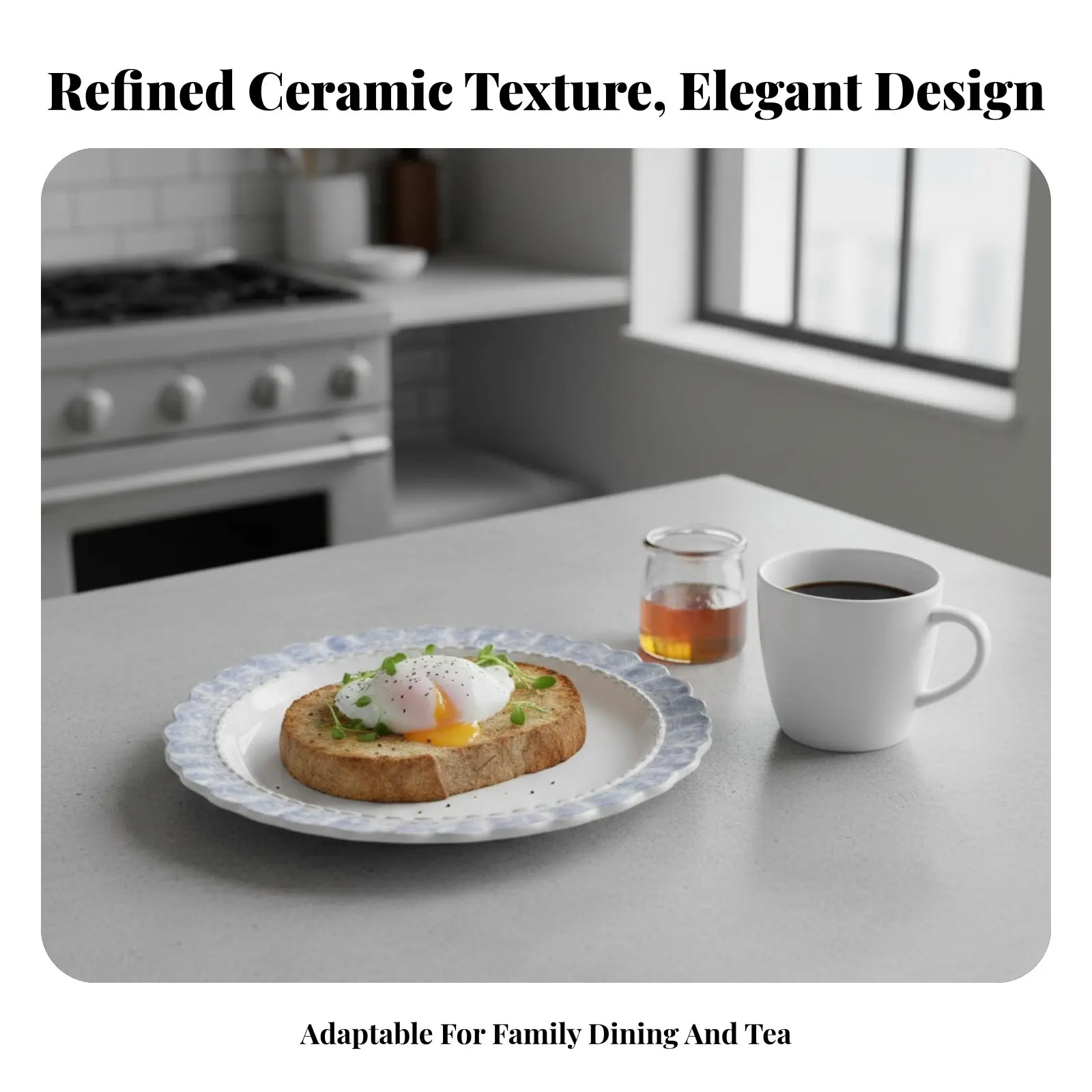 

Керамическая посуда Smoky Navy: тарелки, миски, блюдца разных размеров, минималистичный дизайн, для домашнего обеда, подарок для взрослых