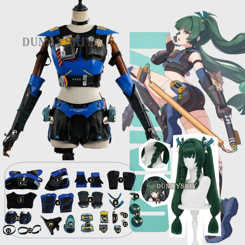 Zenless Zone ontariQingyi Mufti Cosplay Costume, Cos Game Anime Party Uniform, Hmatte en Play Ply Clothes, Clothes