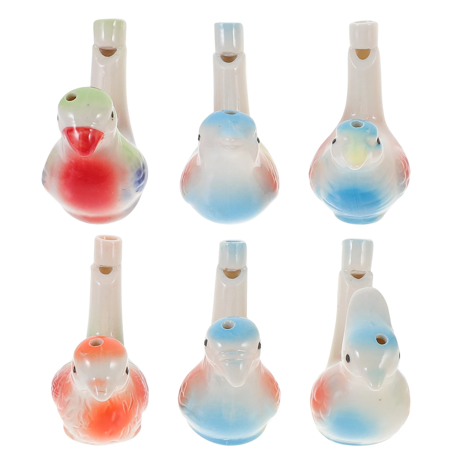 

6 Pcs Whistle Ornaments Toys Kids Whistles Instruments Whistling Ceramics for