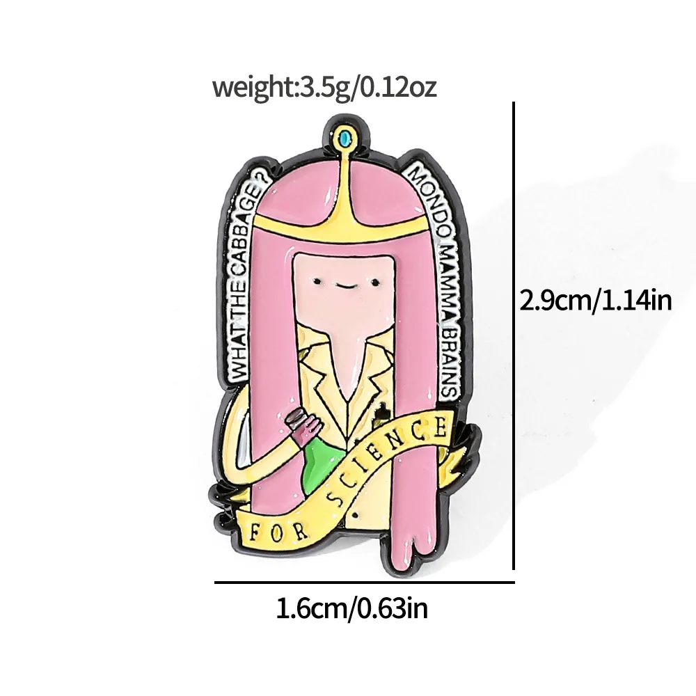 الكرتون مغامرة الوقت بروش لطيف أنيمي المينا دبوس موضة الحيوان شارة معدنية مجوهرات على ظهره الملابس والاكسسوارات