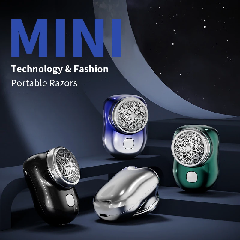 Mini Electric Travel Shaver For Men Pocket Size Washable Rechargeable Portable Painless Cordless Trimmer Knive Face Beard Razor