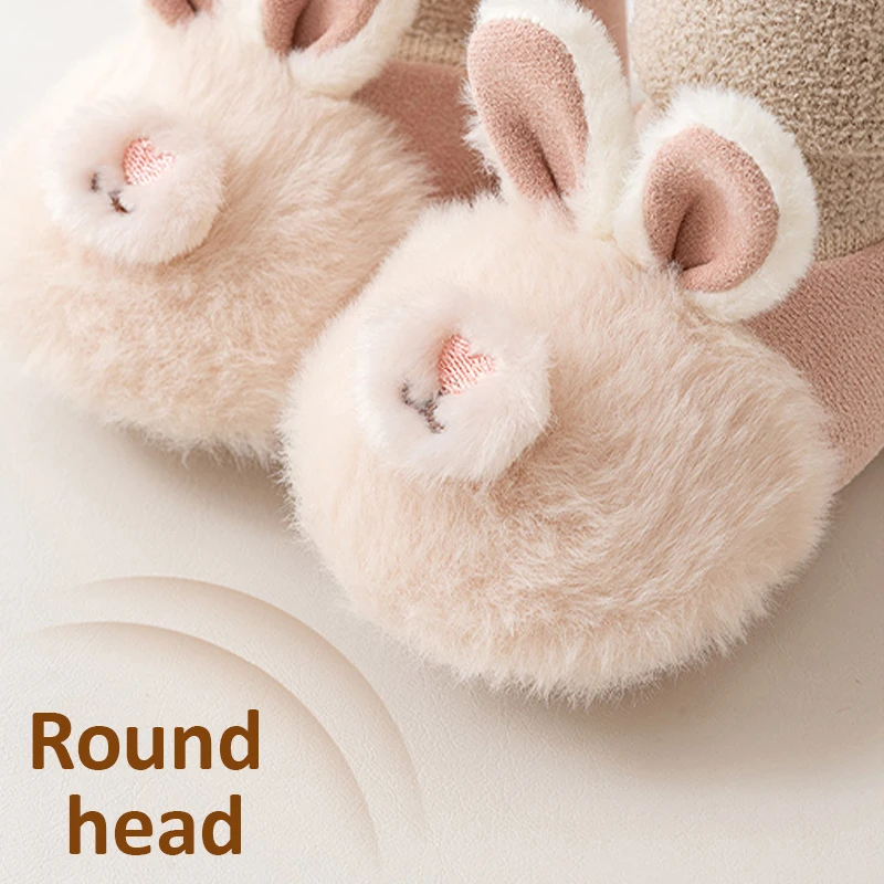 Winter Baby Sock Shoes Cute Cartoon Warm Anti-slip Sole Infant Sock Booties Toddler Floor Slippers Newborn First Walking Shoes view 3