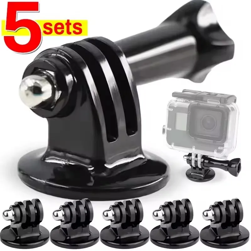 Adaptateur de montage sur trépied avec trou de vis 1/4'' et vis à molette pour GoPro Hero 13 12 11 10 DJI Osmo Action Inst360 Base de montage pour caméra