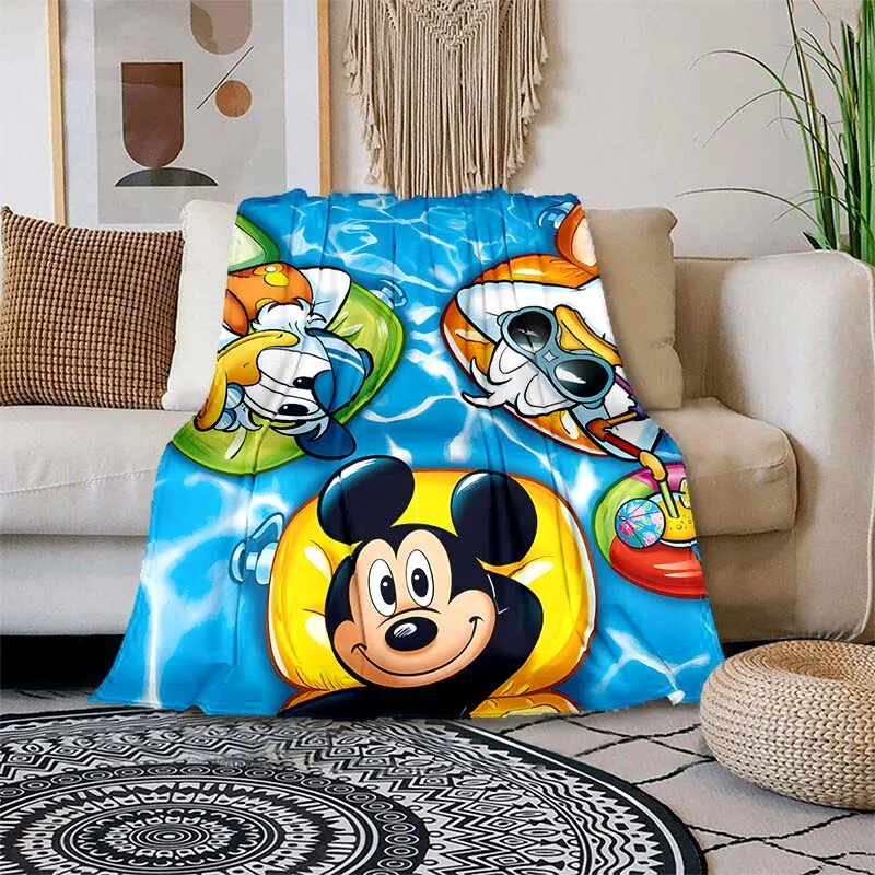 King Size Disney Cartoon Donald Duck Flannel Plush Soft Fluffy Break Nap Blanket Children's Cover Blanket Children Gift