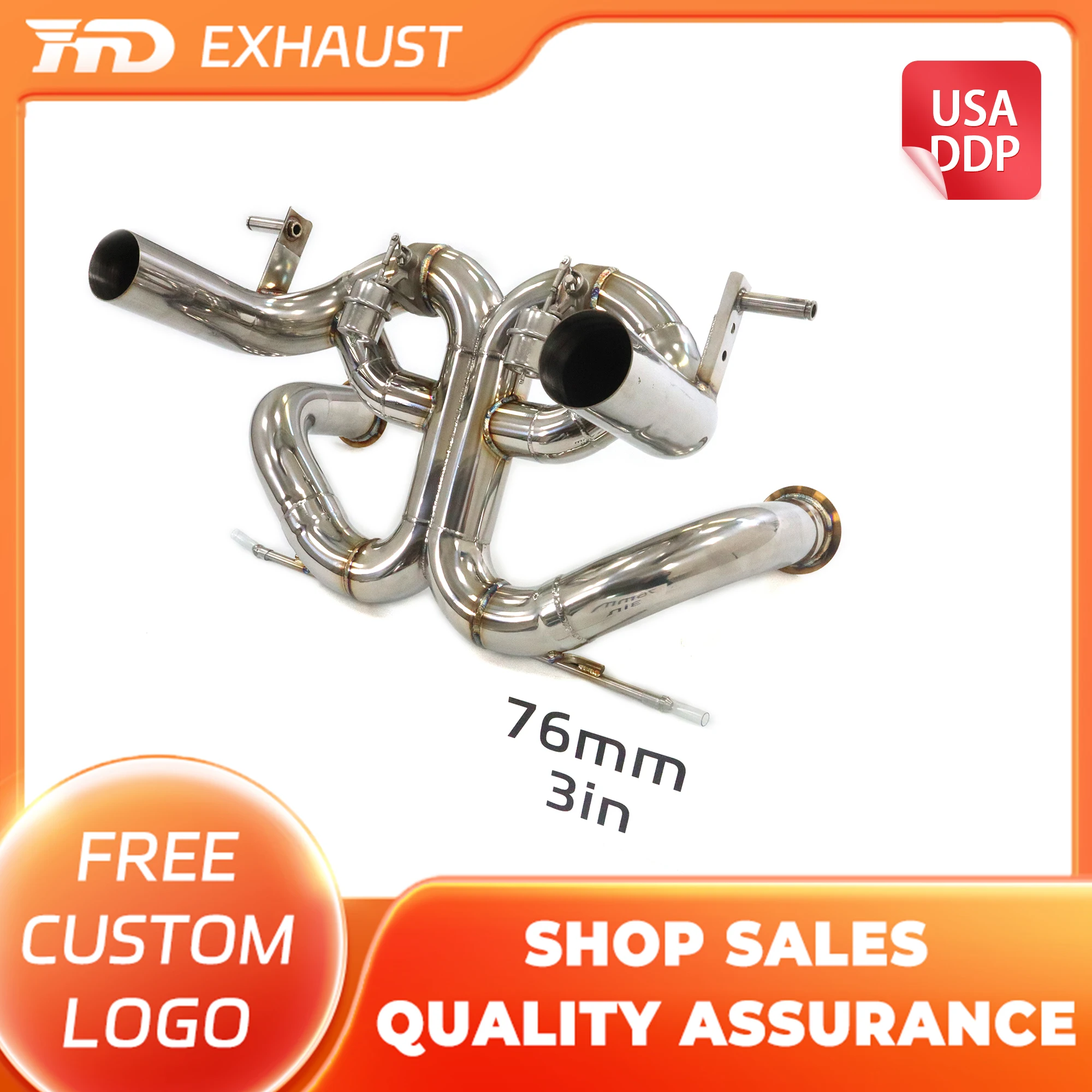 

HMD Exclusive Customization Stainless Steel Exhaust Catback for Lamborghini Aventador SVJ With Valve