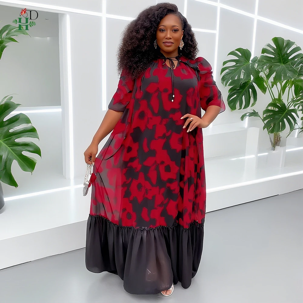 

Luxury Party Evening Maxi Dresses Kaftan Gown Elegant Women Wedding Muslim Dress Long Robe 2025 Summer African Chiffon Clothing