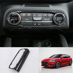 Voor Ford Focus Mk4 2019-2023 Carbon Zwart Interieur Middenconsole A/C Knop Cover Versiering Abs Auto Accessoires 1 Stuks
