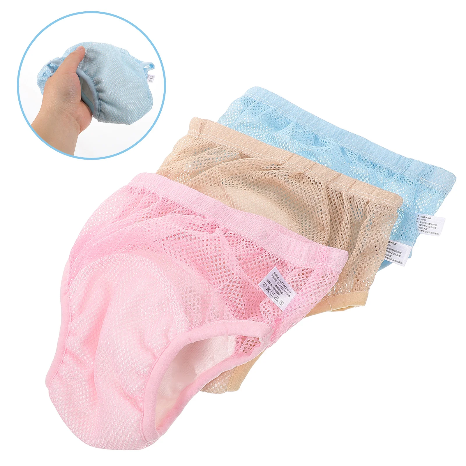 3 stuks trainingsbroek voor peuters, katoenen luiers, ademend, waterdicht, lekvrij, herbruikbaar, wasbaar, babyzindelijkheidstrainingsbroek