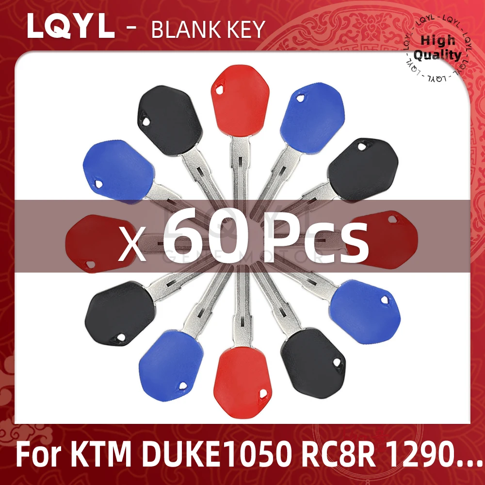 60Pcs New Blank Key Motorcycle Replace Uncut Keys For KTM 1050 RC8R 1190 RC8 R 1290 SUPER DUKE ADV Adventure Embry Uncut Blade