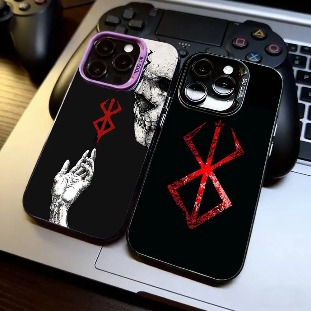 

Berserk Guts icon Phone Case For iPhone 17,16,15,14,13,12,11 Plus,Pro Max,XS,Colored Silver Plated Inside Cover
