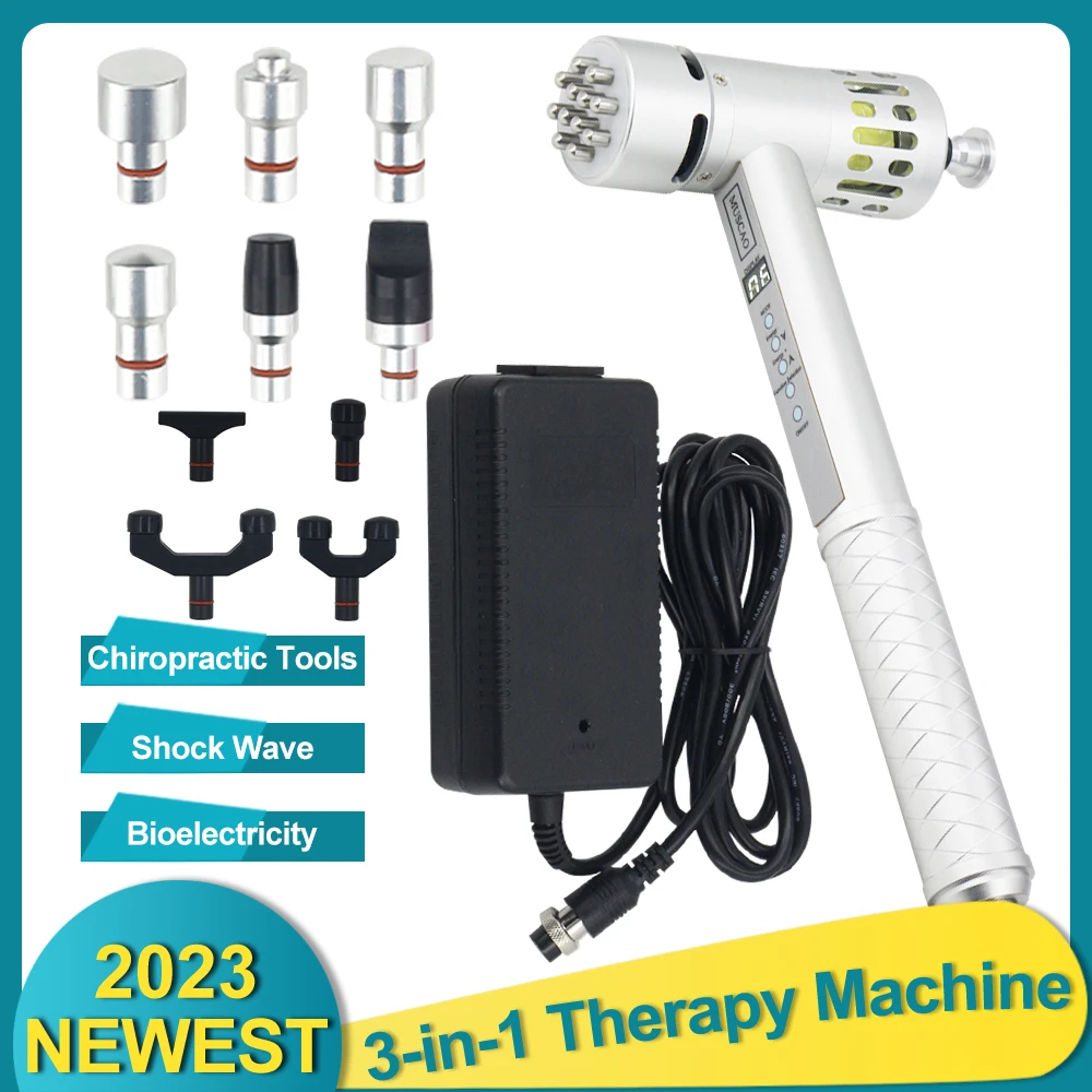 3in1 Shockwave Therapy Machine Massager Potable Home Professional Shock Wave Bioelectricity Muscle Body Massage Relax Chiropract