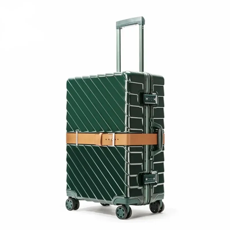 New design Durable trolley bags Great Quality vintage style all aluminum fashion luggage