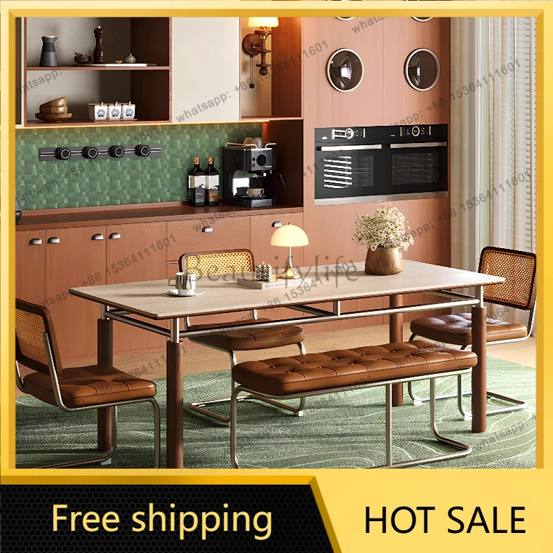 FG Center Modern Dining Table Chairs Space Saving Restaurant Dining Table Kitchen Mahjong Lounge Mesas De Jantar Home Furniture