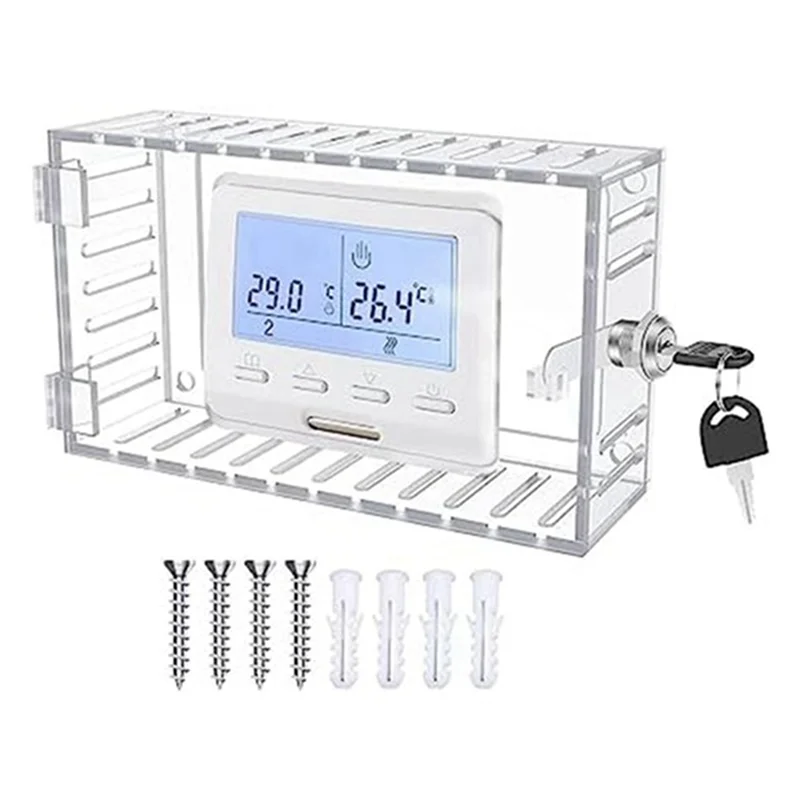 

G6-4PC Крышка термостата с ключом, Крышка термостата с замком для домашнего термостата на стене, Крышка замка переменного тока с ключом