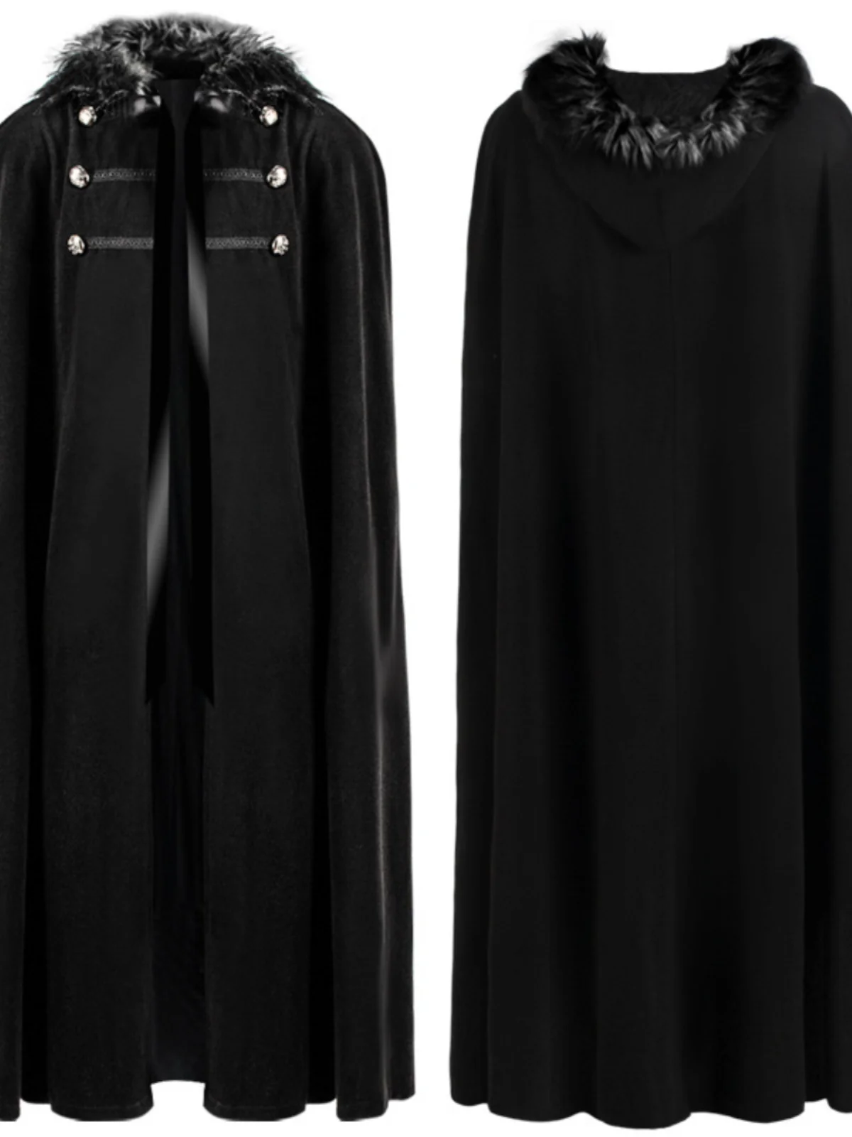 loween Cappotto di lana vintage Sciarpa di colore puro Colletto Mantello di lana Capispalla Performance Costume Street Sle Lunghezza lunga