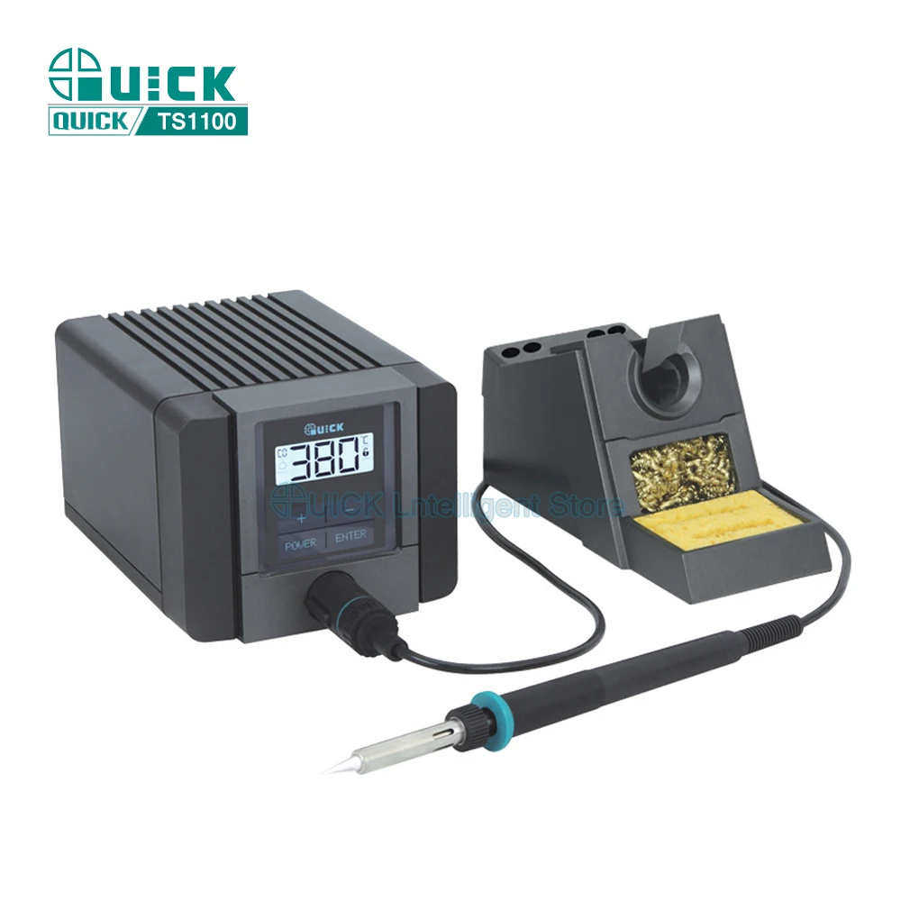 

Soldering Stations QUICK TS1100 Welding Station Digital Display Lead-free 90W Intelligent Anti-static Electric Soldering Irons