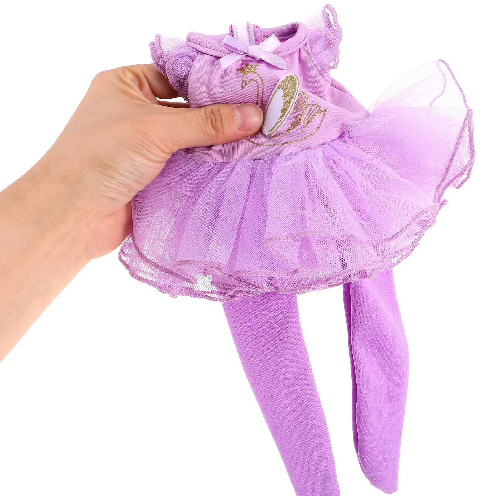 

1Set Ballet Outfit 14inch Princess Ballerina Dress Shoes Headband Elegant Dance Set Clothes for Dress Up Dancewear for