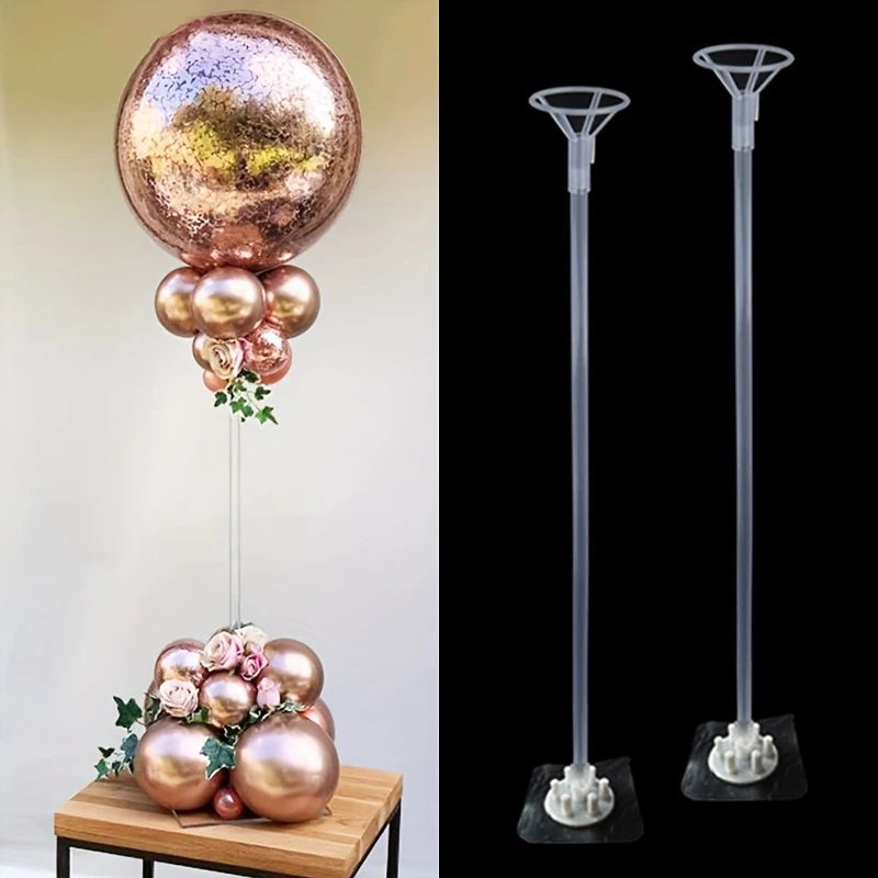 2/4 szt. 35cm/70cm Stojak na balony do przyklejenia na stół, uchwyt na balony, kolumna, tiulowy balon, dekoracja na urodziny dziecka, wesele, przyjęcie, baby shower