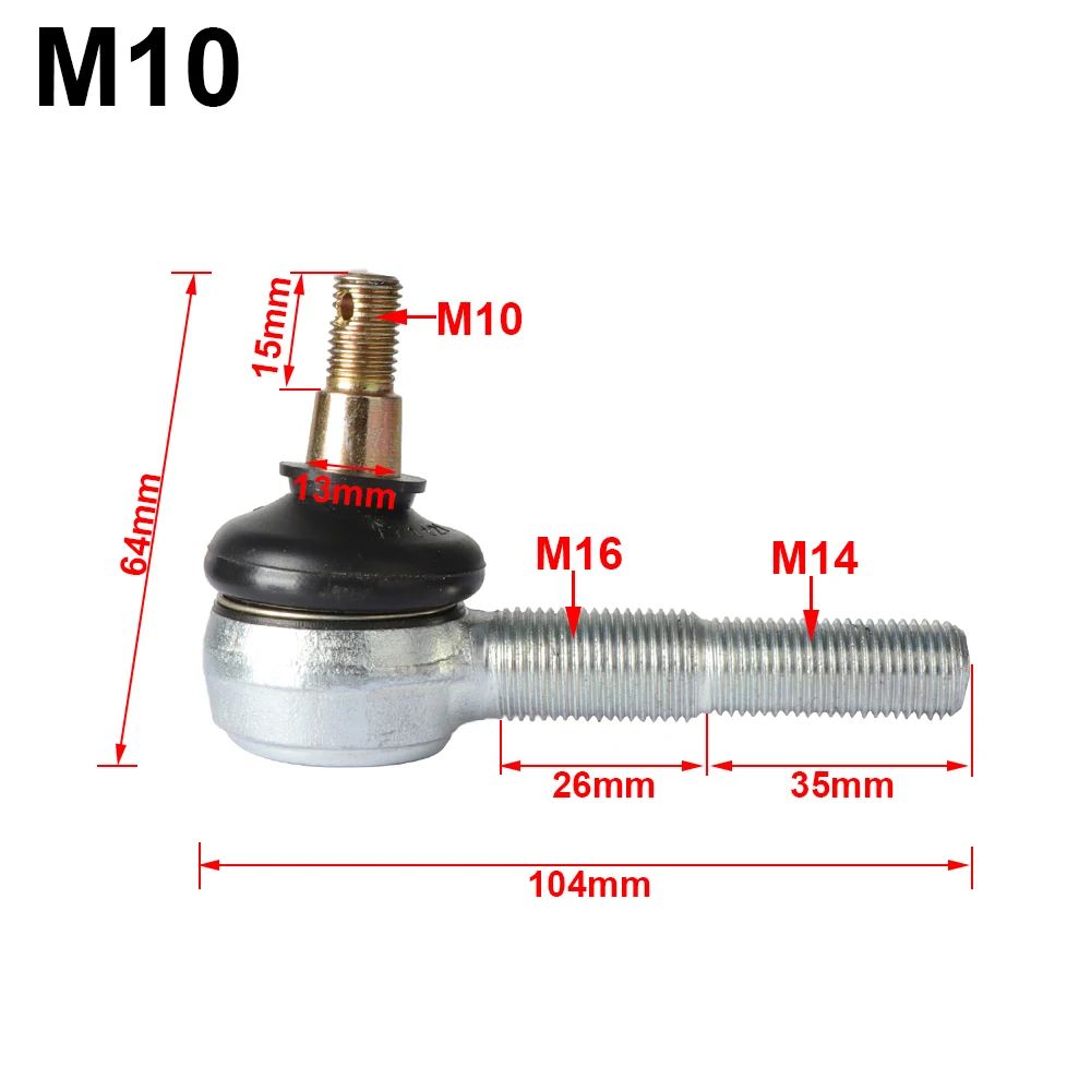 M14-M16 Einstellbares Kugelgelenkset M10 x 60 mm für China 150 cc 250 cc 200 cc Elektro-ATV UTV Go Kart Buggy 4-Rad-Teile