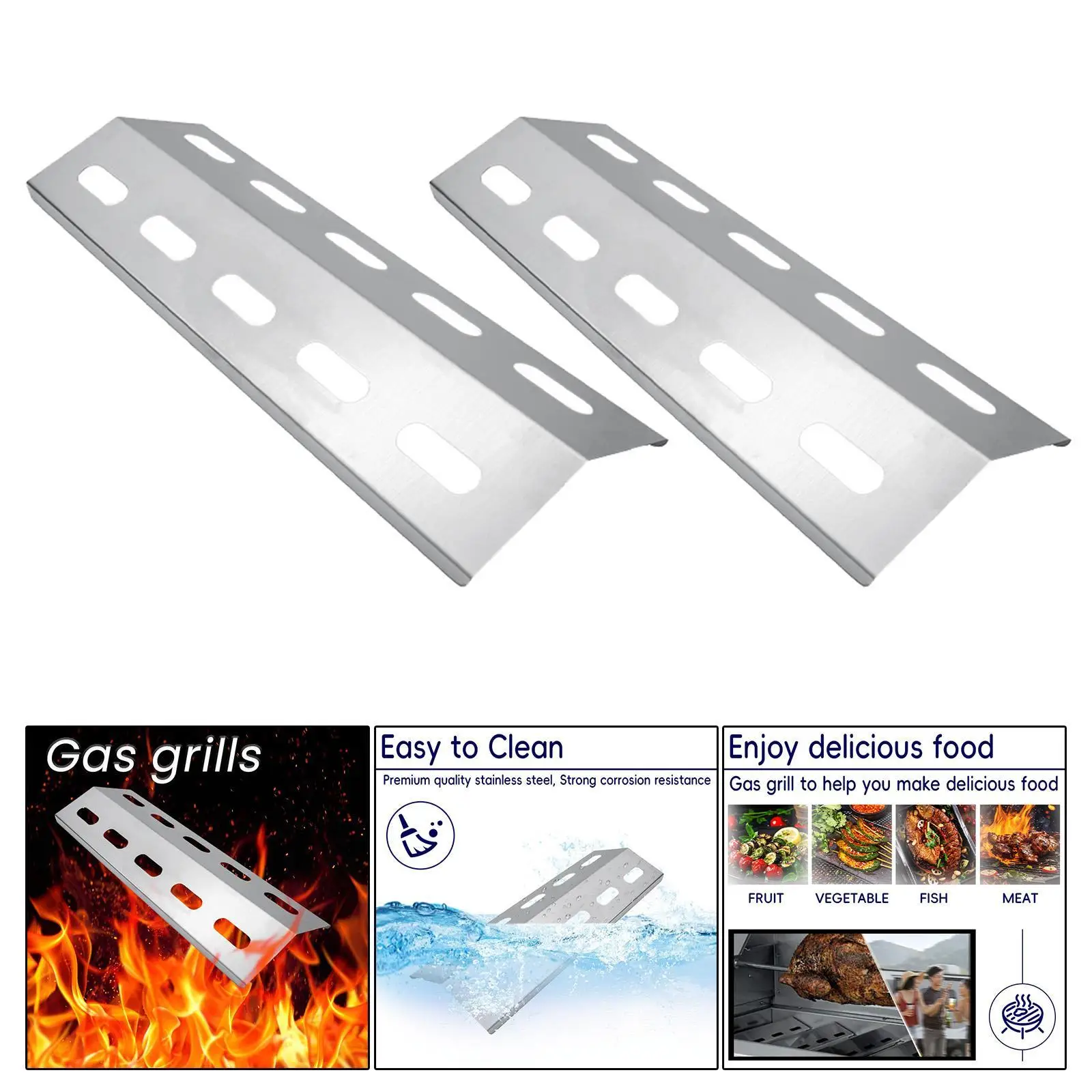 

2 Pieces Grill Heat Plate Shield Oven Hot Plate Practical Easy to Install