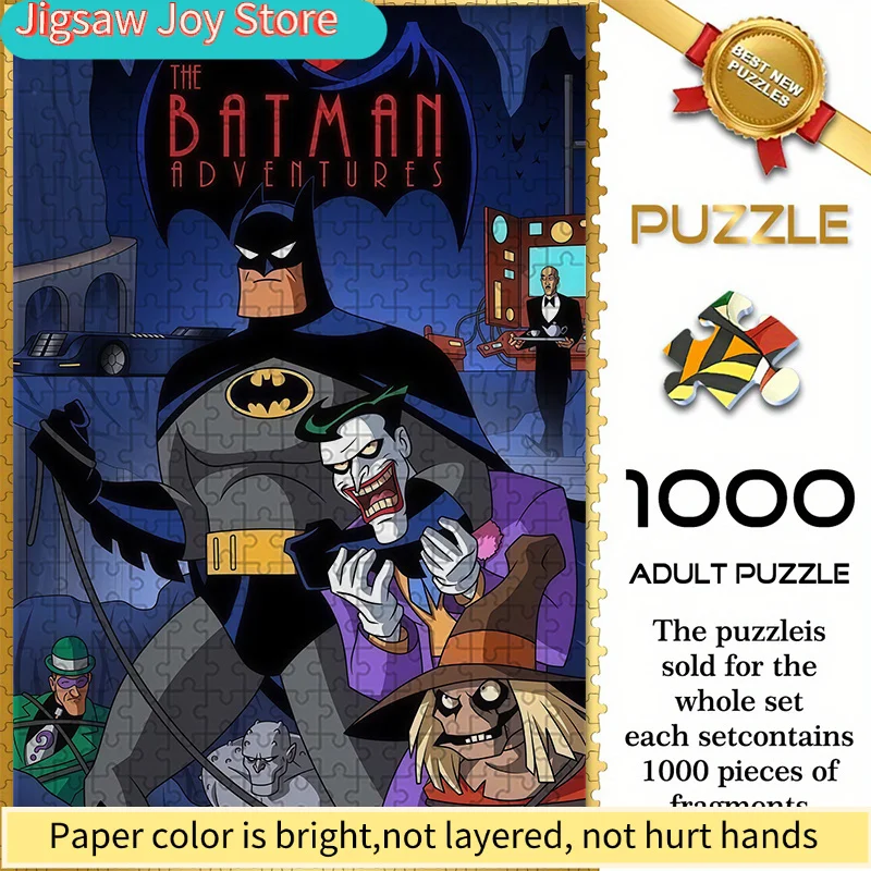 

of Warner Bros. 'Batman' Animated Style Seamless Puzzle W11.1-71, Durable And Thickened, Featuring Animated Scenes of Batman A