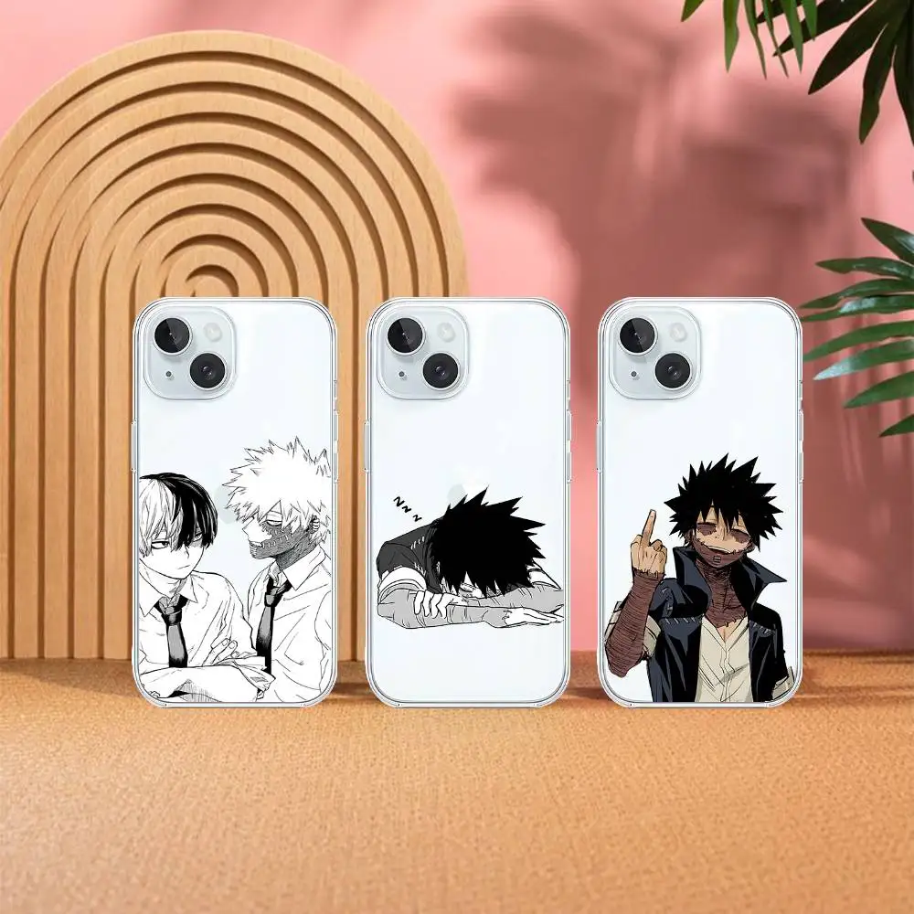 Coole Anime D-Dabi-S Handyhülle für iPhone 17 16 15 12 11 Pro Max 14 Plus 13 Mini Transparente Weiche Schutzhülle