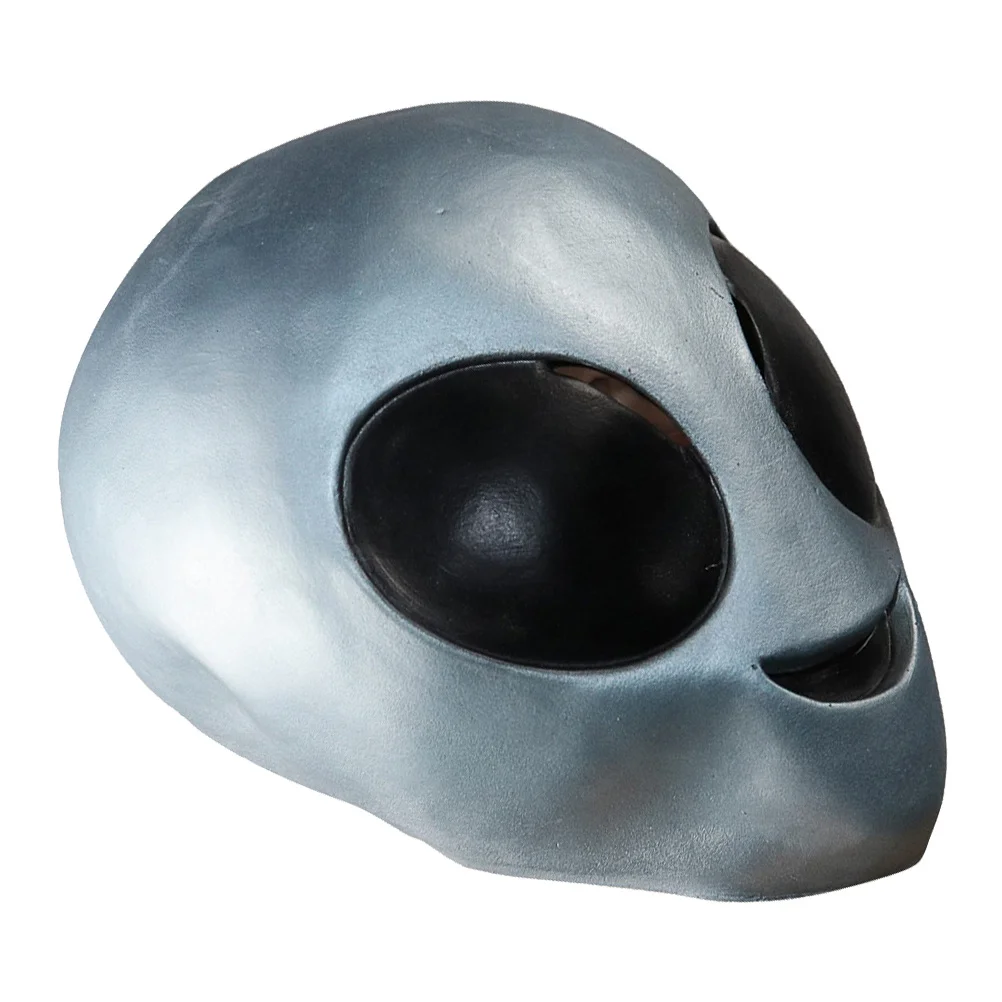 Maschera per la testa aliena Testa intera in lattice Costume per Halloween Costume Copricapo Maschera horror spaventosa per cosplay di feste di Halloween