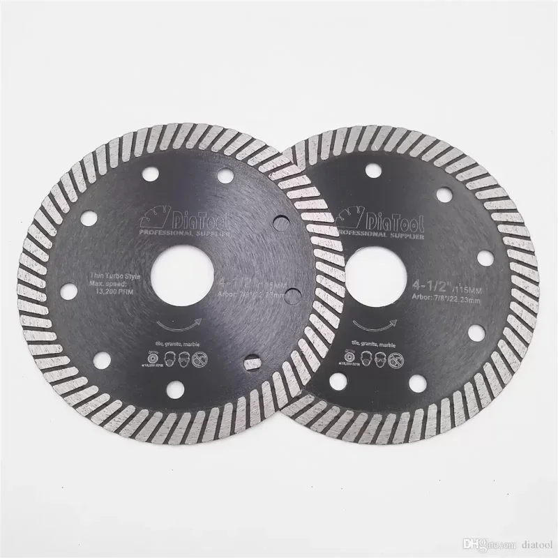 

2pcs 105mm 115mm 125mm Diamond Hot Pressed Superthin Diamond Turbo Saw Blade Cutting Disc for ceramic/tile granite/hard material