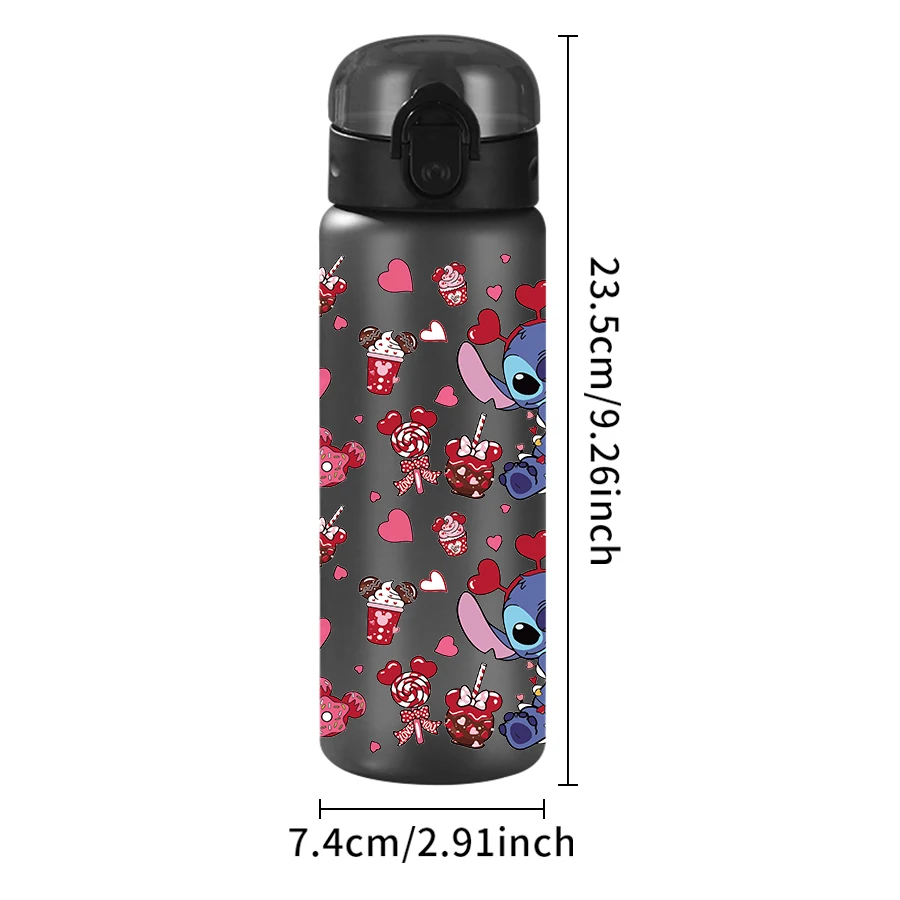 1Pc Disney  Stitch  Love  Pattern 26oz Plastic Water Bottle  Outdoor Sports Water Cup Birthday/Homecoming Gift