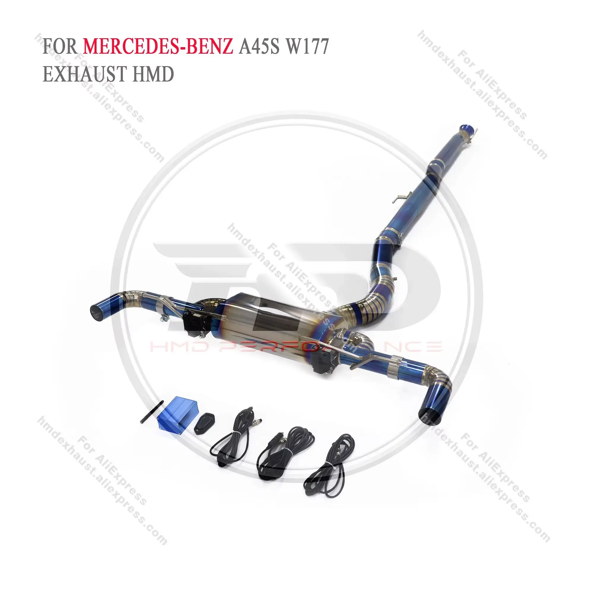 

HMD Car Accessories Titanium Alloy Catback Exhaust Pipe For Mercedes Benz A45s W177 Valve Exhaust