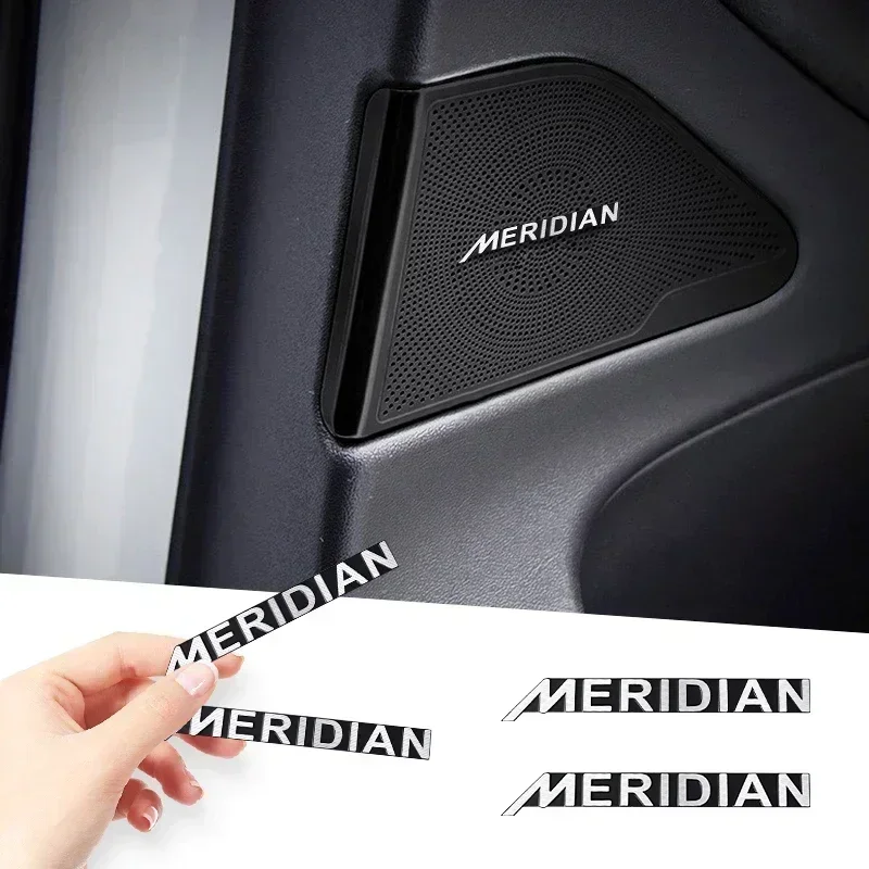 

5pcs/10pcs high-quality Metal MERIDIAN logo car Hi-Fi Speaker audio Speaker Badge stereo Emblem sticker Auto styling accessories