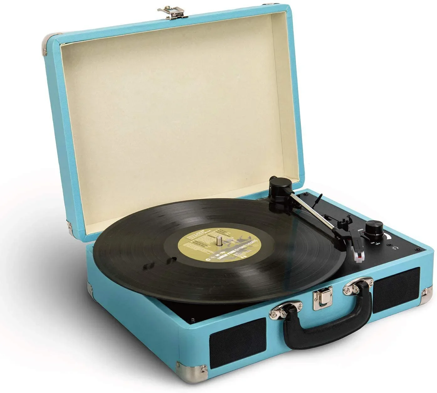 

New Audio Sound CD Player Usb Sd Lp Record Aux Input Radio Cassette Pc Link Rec 3 Speed Record Turntable Vinyl Record Player