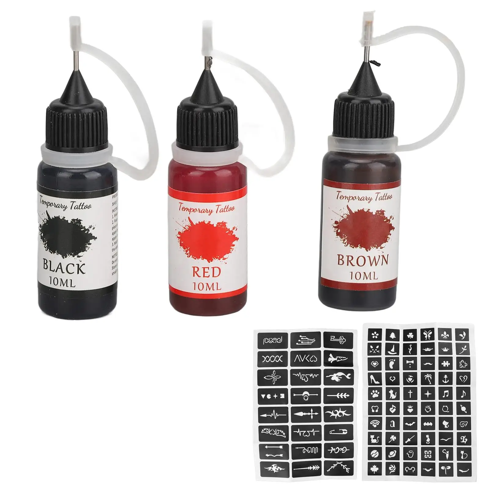 

3pc Tattoo Ink Stencil Kit, 3 Colors, Waterproof & Lasting