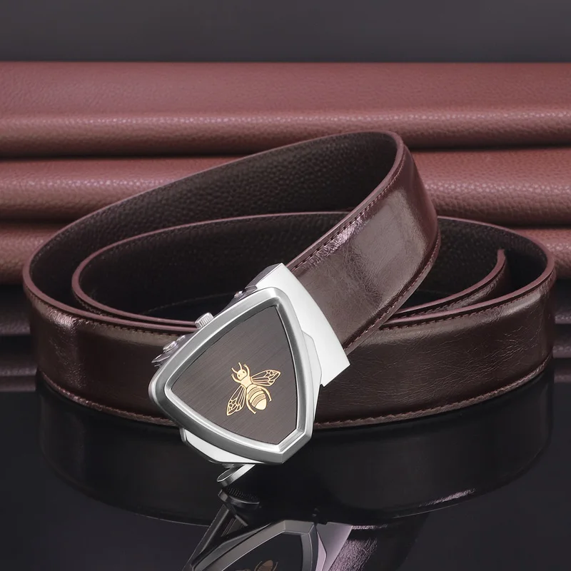 Designer Belts Men High Quality Fashion Automatic Buckle Luxury Brand Leather Designer Business Waist Strap Cintos Masculinos