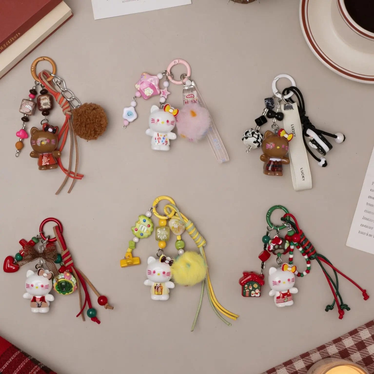 

1 шт. для Hello Kitty брелок Kawaii аниме мультфильм Cinnamoroll автомобильный брелок для ключей куклы кулон рюкзак украшения подарки для друзей