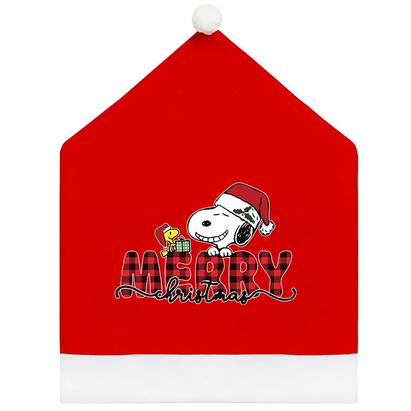 سنوبيس غطاء كرسي عيد الميلاد غير المنسوجة مسند الظهر القماش حالة عيد الميلاد غرفة الديكور مهرجان لوازم الحفلات الكراسي ورقة واقية #4